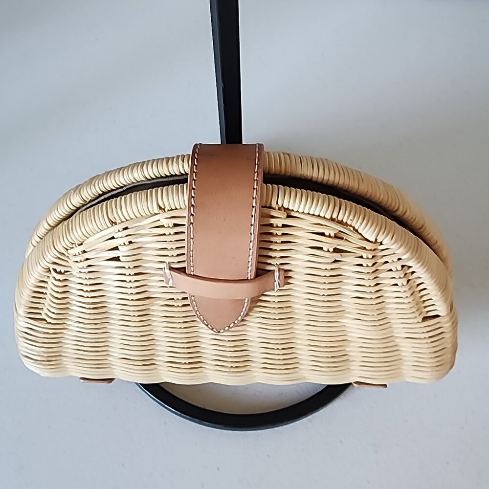 J.Crew Rattan Clutch "EUC" ASO Meghan Markle - Picture 4 of 16